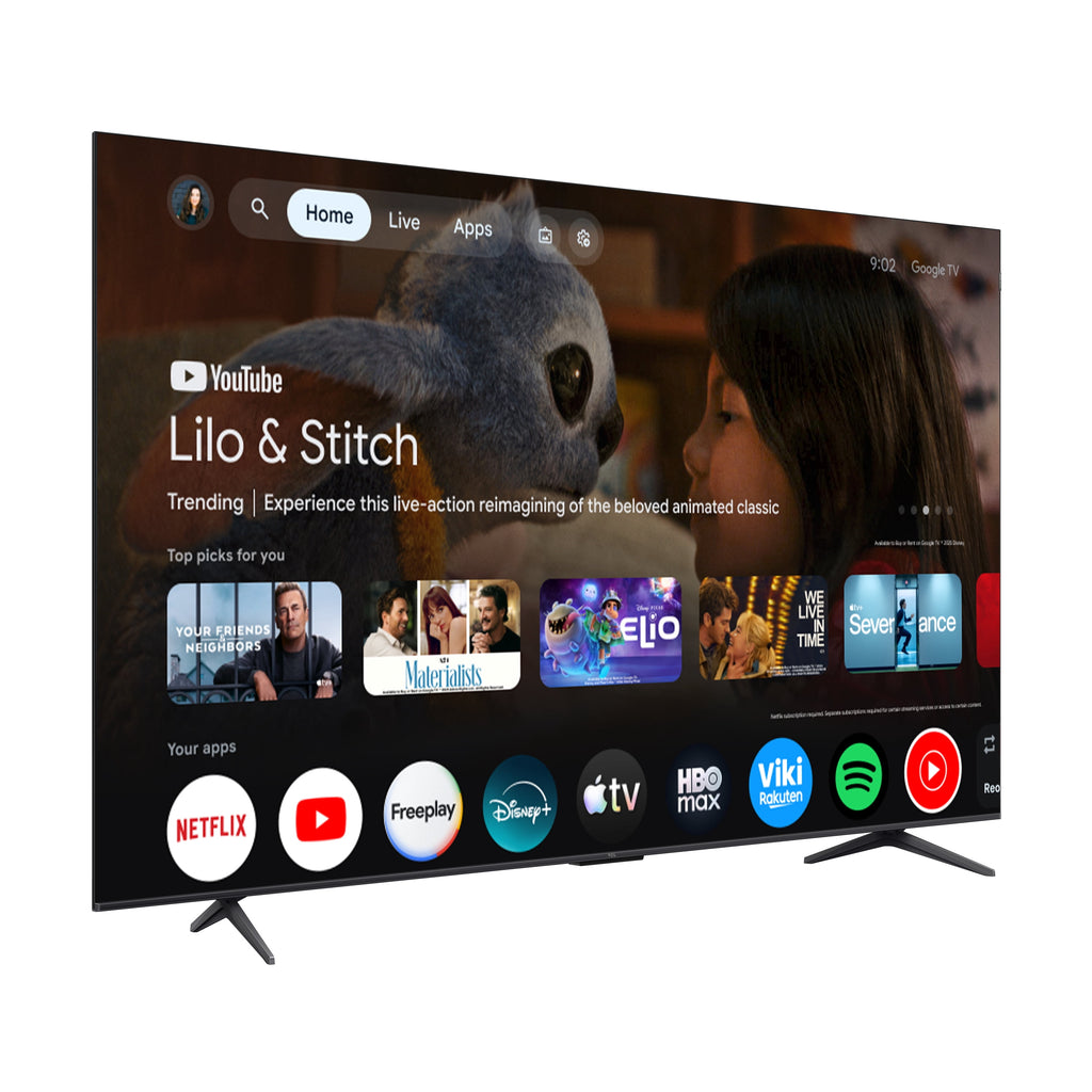 85Q651G 85” Q6 Class 4K UHD QLED TV 1X Quick Start Guide, 1X Power Cable, 2X AAA Batteries for Remote, 1X TV Remote, 2X TV Stands, 2X VESA Adapters, 4X Stand Screws