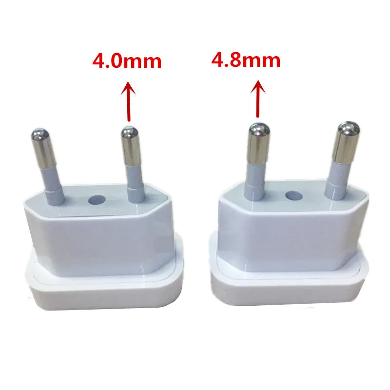 1 Pcs US to EU Euro Europe Plug Plug Converter 2 round Plug AC Converter Travel Adapter American US to EU Electrical Socket