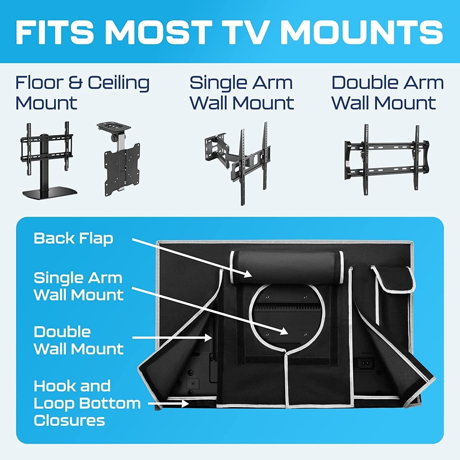 Outdoor TV Cover 65 Inch Waterproof and Weatherproof TV Covers | Outdoor TV E...
