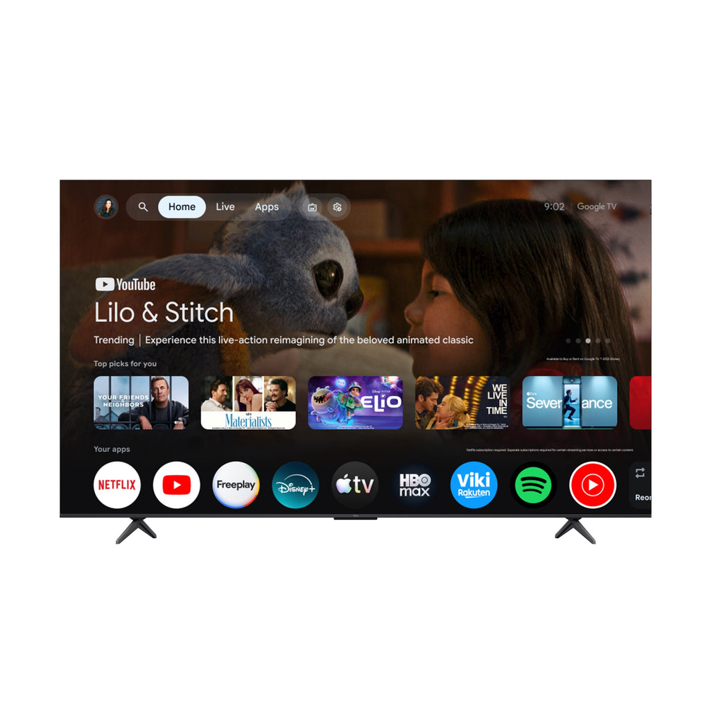85Q651G 85” Q6 Class 4K UHD QLED TV 1X Quick Start Guide, 1X Power Cable, 2X AAA Batteries for Remote, 1X TV Remote, 2X TV Stands, 2X VESA Adapters, 4X Stand Screws