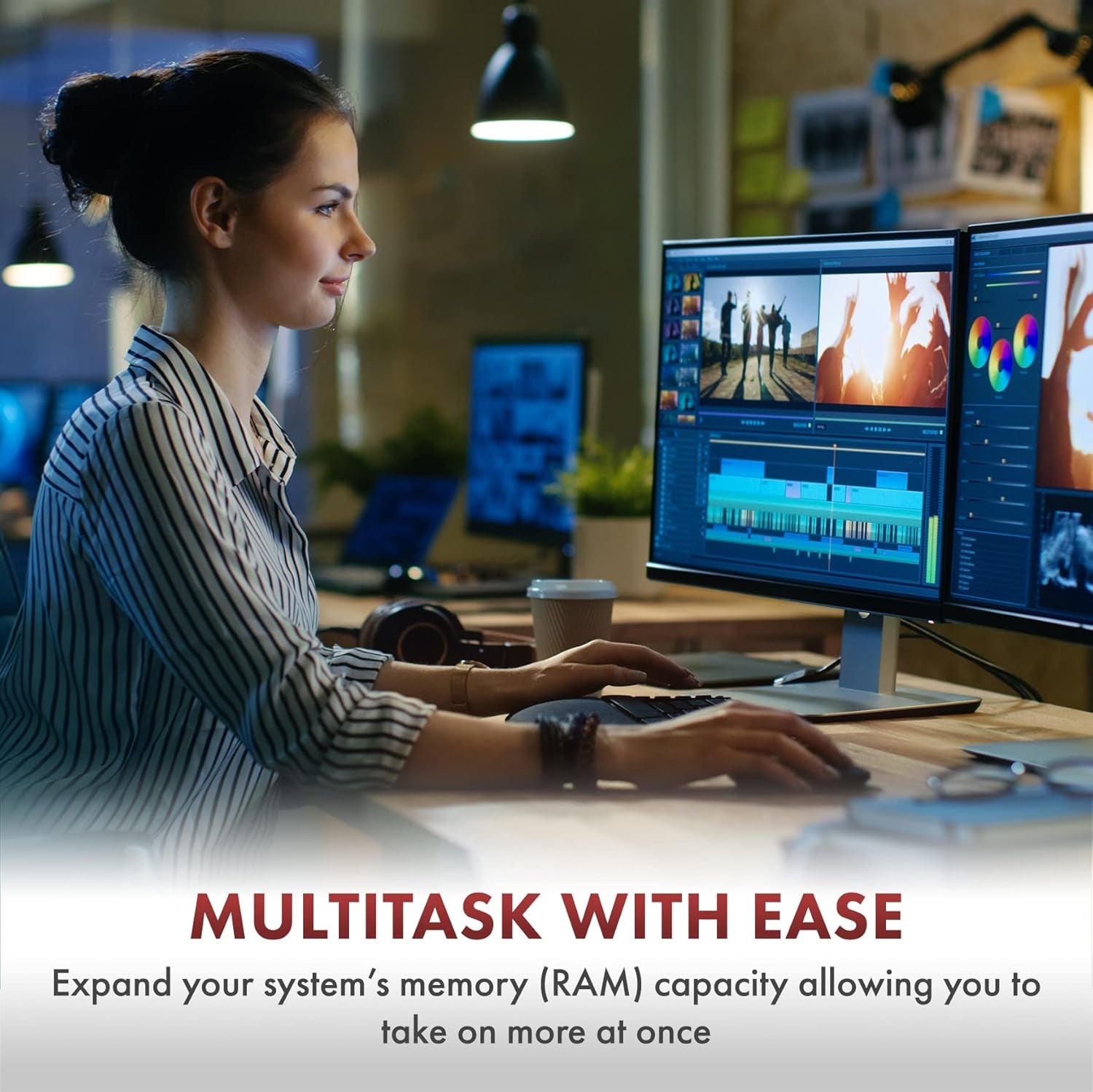 32GB (4X8Gb) DDR4 2666 Mhz UDIMM PC4-21300 (PC4-2666V) CL19 DIMM Non-Ecc Desktop RAM Memory Modules