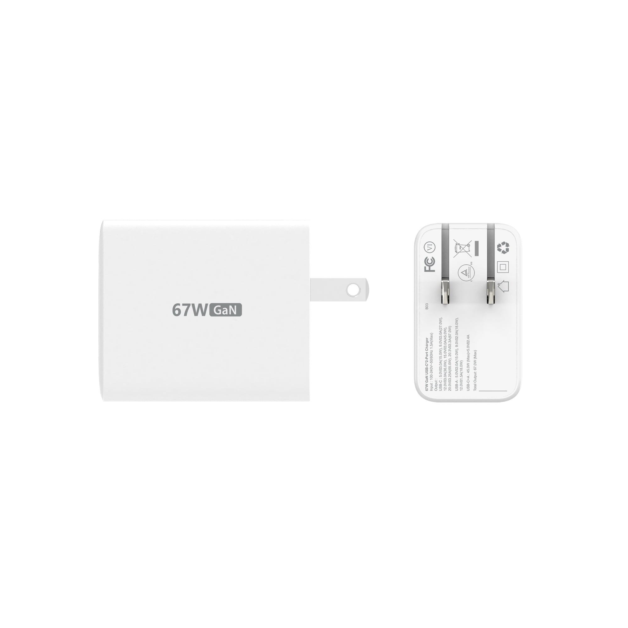 67W Gan USB-C 2-Port Charger, JUP2367