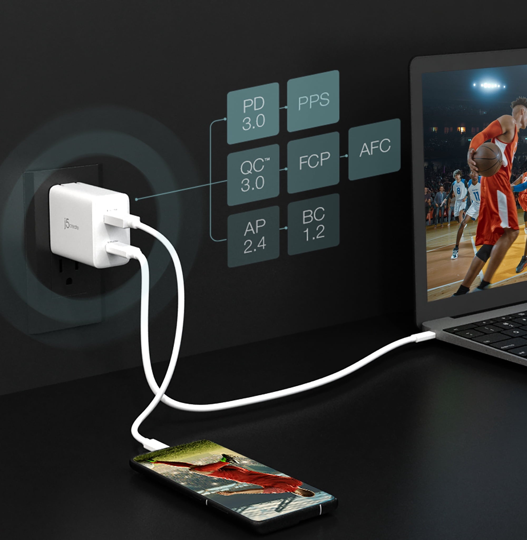 67W Gan USB-C 2-Port Charger, JUP2367
