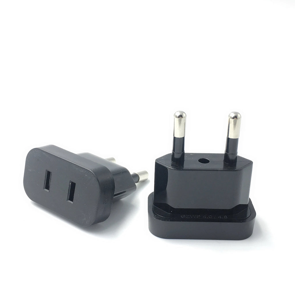 1 Pcs US to EU Euro Europe Plug Plug Converter 2 round Plug AC Converter Travel Adapter American US to EU Electrical Socket