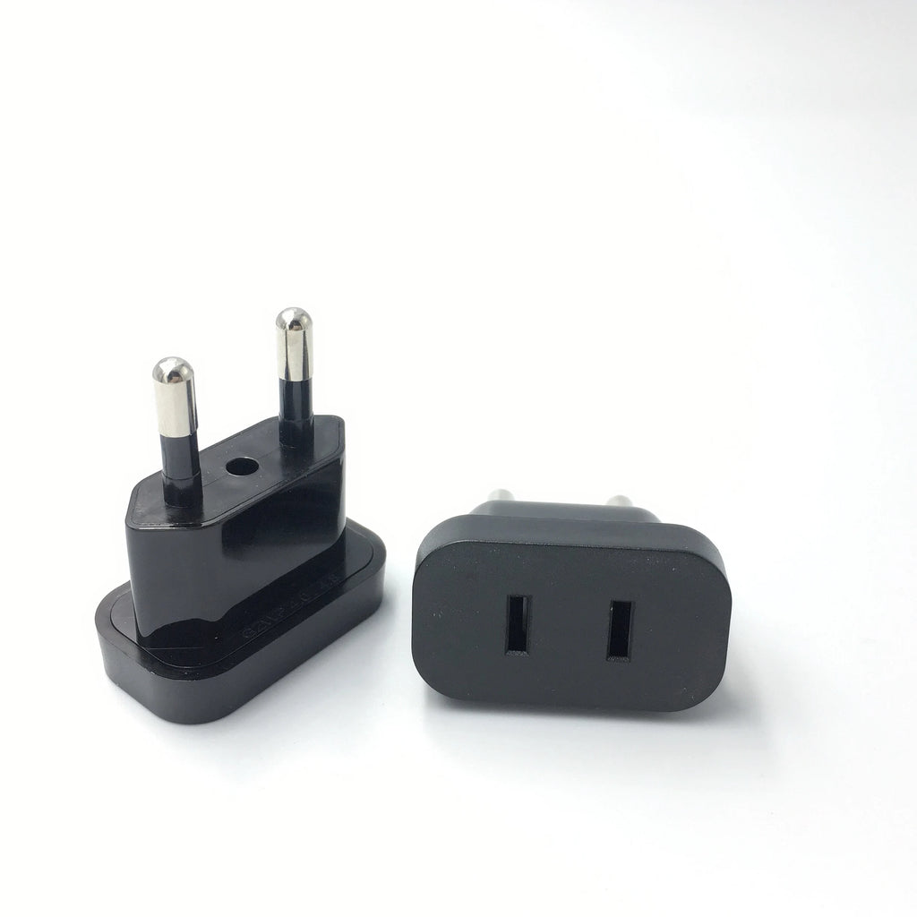 1 Pcs US to EU Euro Europe Plug Plug Converter 2 round Plug AC Converter Travel Adapter American US to EU Electrical Socket