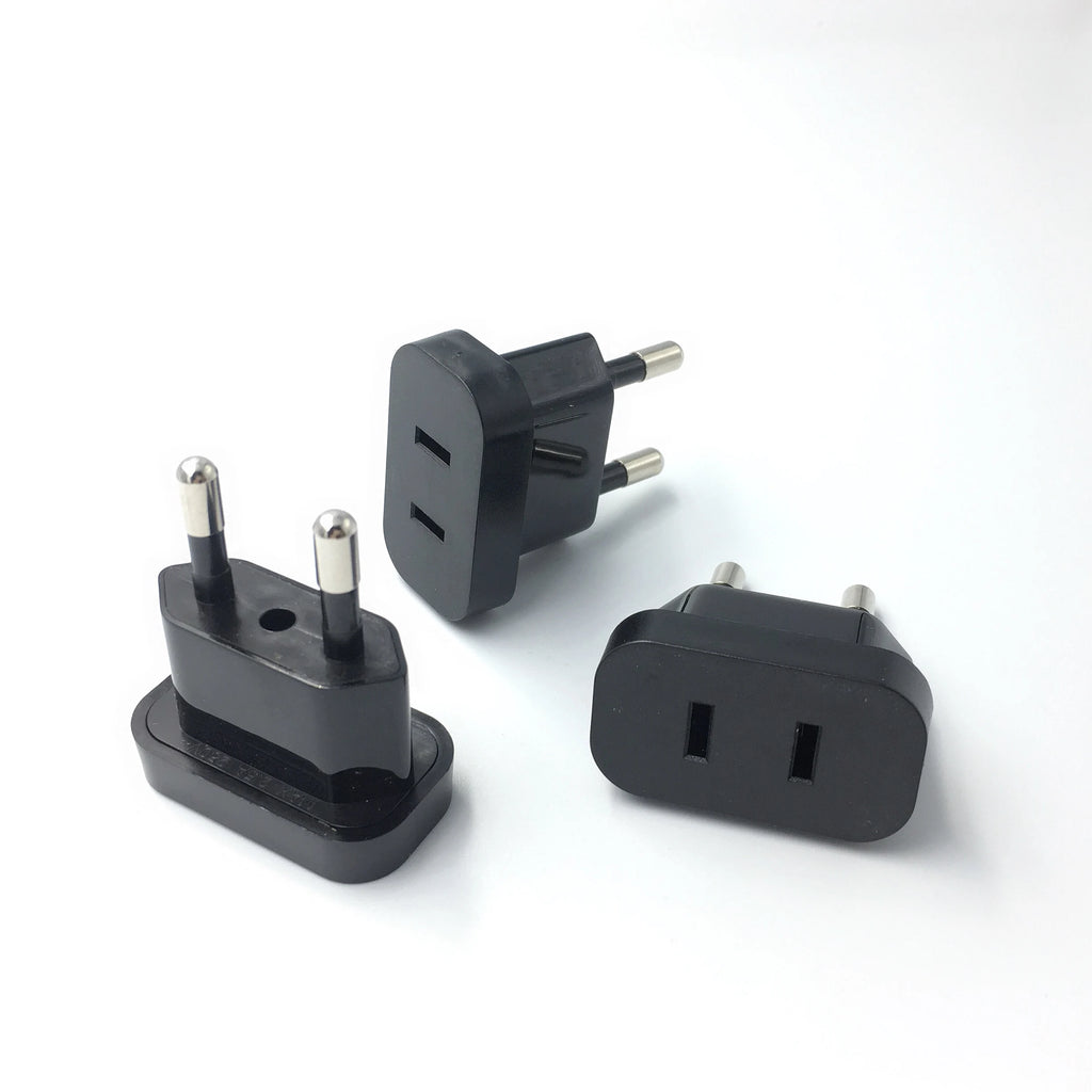 1 Pcs US to EU Euro Europe Plug Plug Converter 2 round Plug AC Converter Travel Adapter American US to EU Electrical Socket